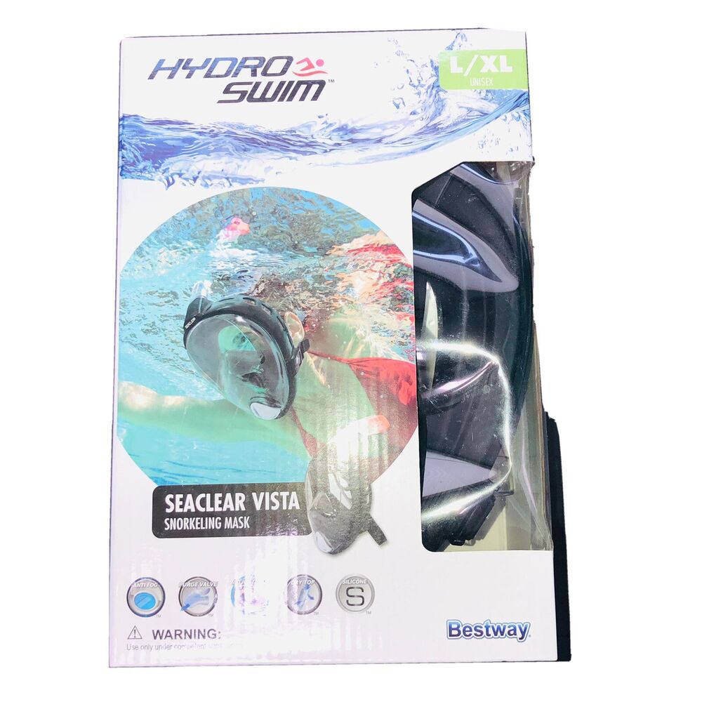 Hydro Swim Seaclear Vista Full Face Snorkeling Mask Unisex Large/X-Large NIB